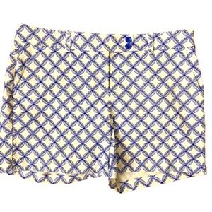 VINEYARD VINES Blue and White Geometric Shorts 100% Cotton